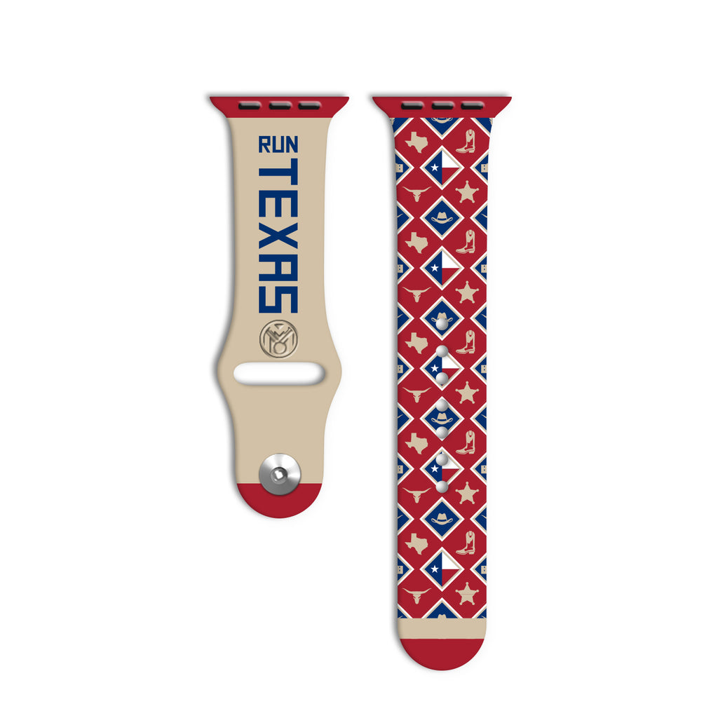 Medal Monday® Run Texas Silicone Apple Watch Band