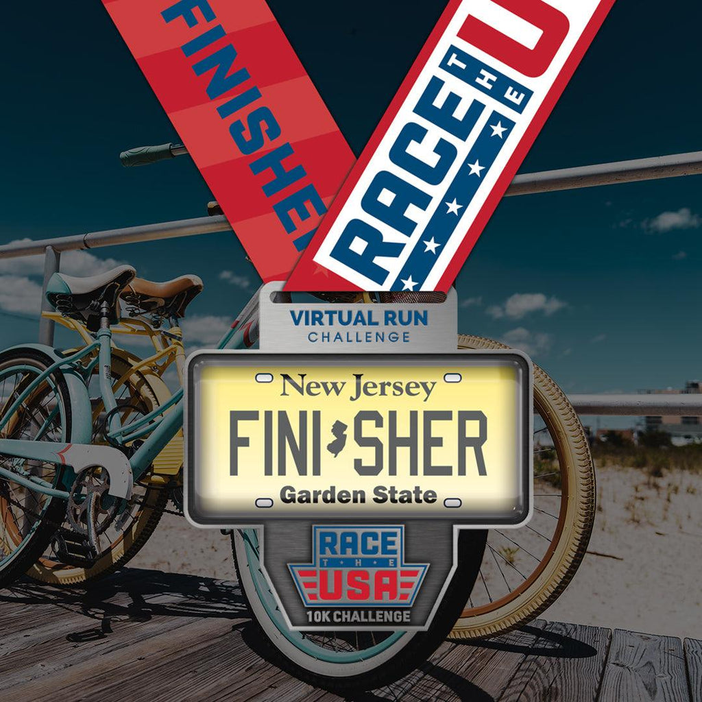 Race the USA Virtual Challenge Series 10k New Jersey Finisher Medal 